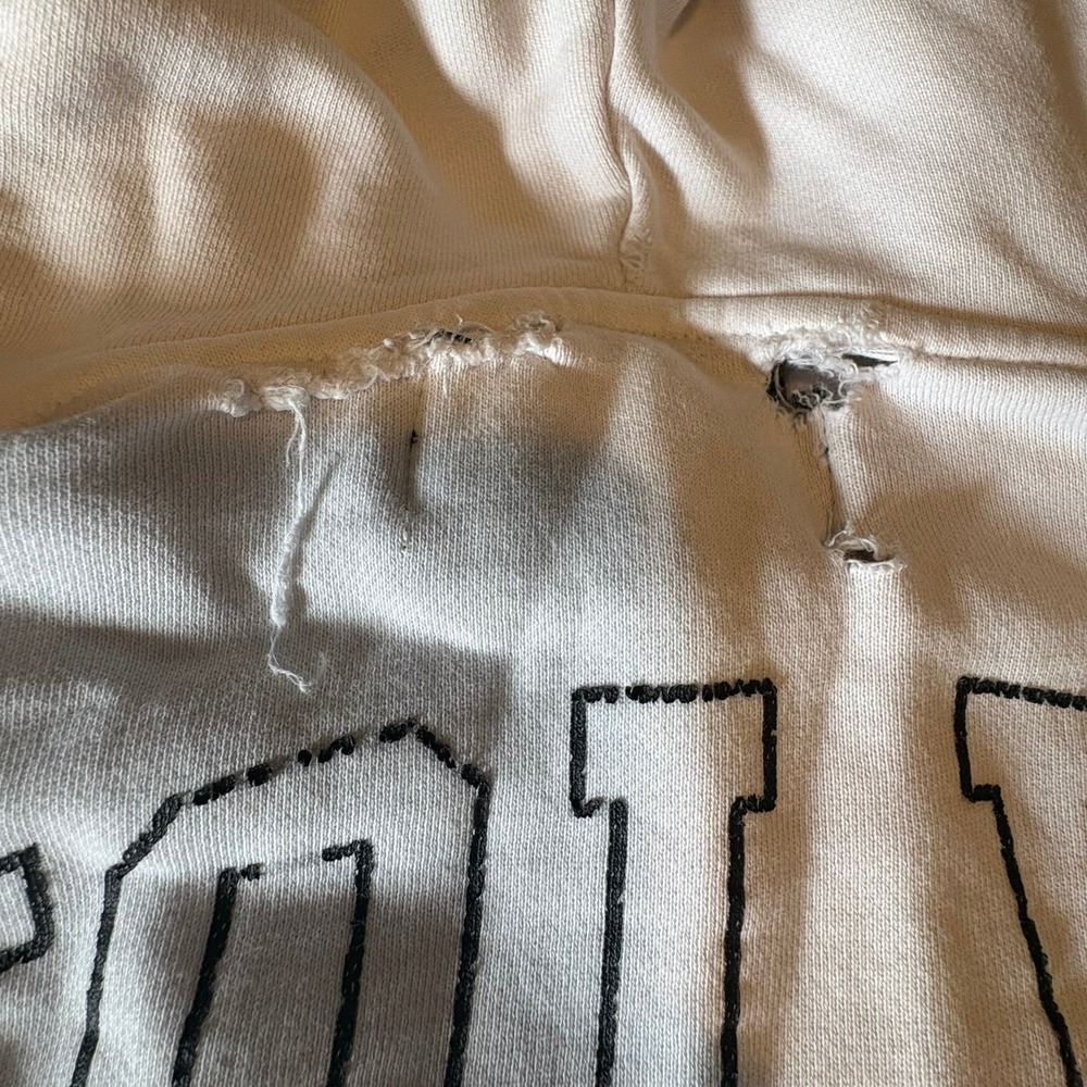 Limited Edition Wolves Graphic Hoodie 867 Of 1000 White Medium Distressed - Picture 4 of 6